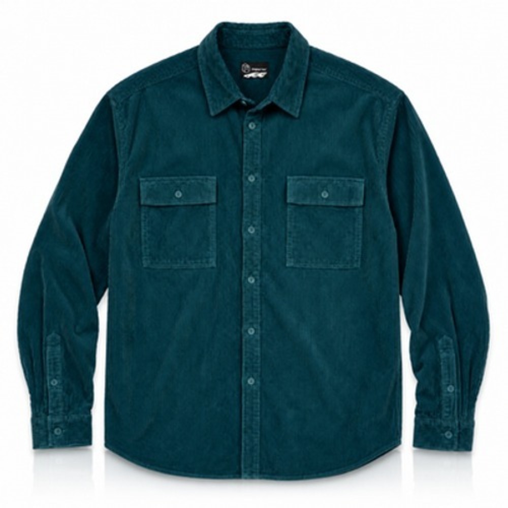 Original Use Corduroy Shirt Mens 2XL Green Button Up Long Sleeve Pockets
